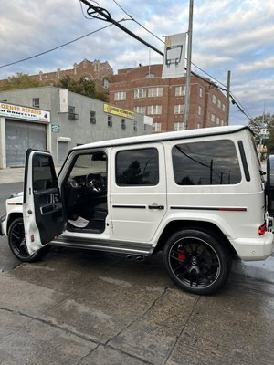 White Mercedes G-Wagon AMG detailed in Brooklyn